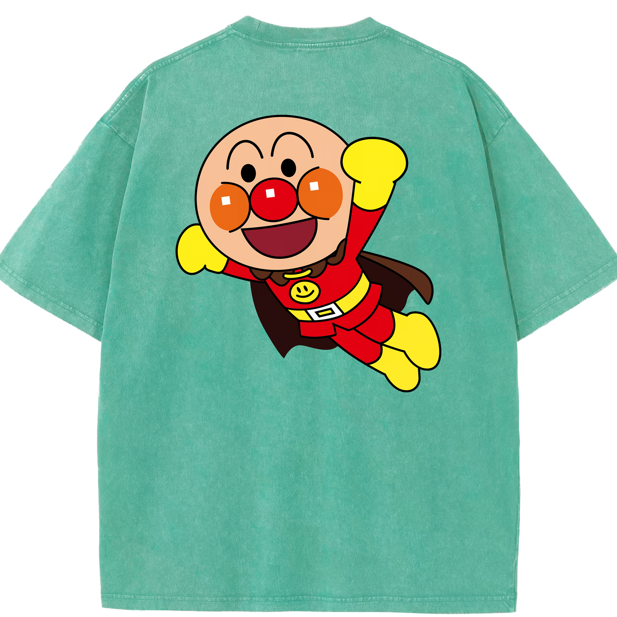 （画像用） アンパンマン Anpanman 綿100% ヴィンテージ風 半袖Tシャツ（背面プリント）
